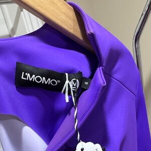 Chic Long Sleeve Purple Dress